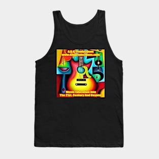 Abstract Image Of Musical Symbols and A Guitar Tank Top